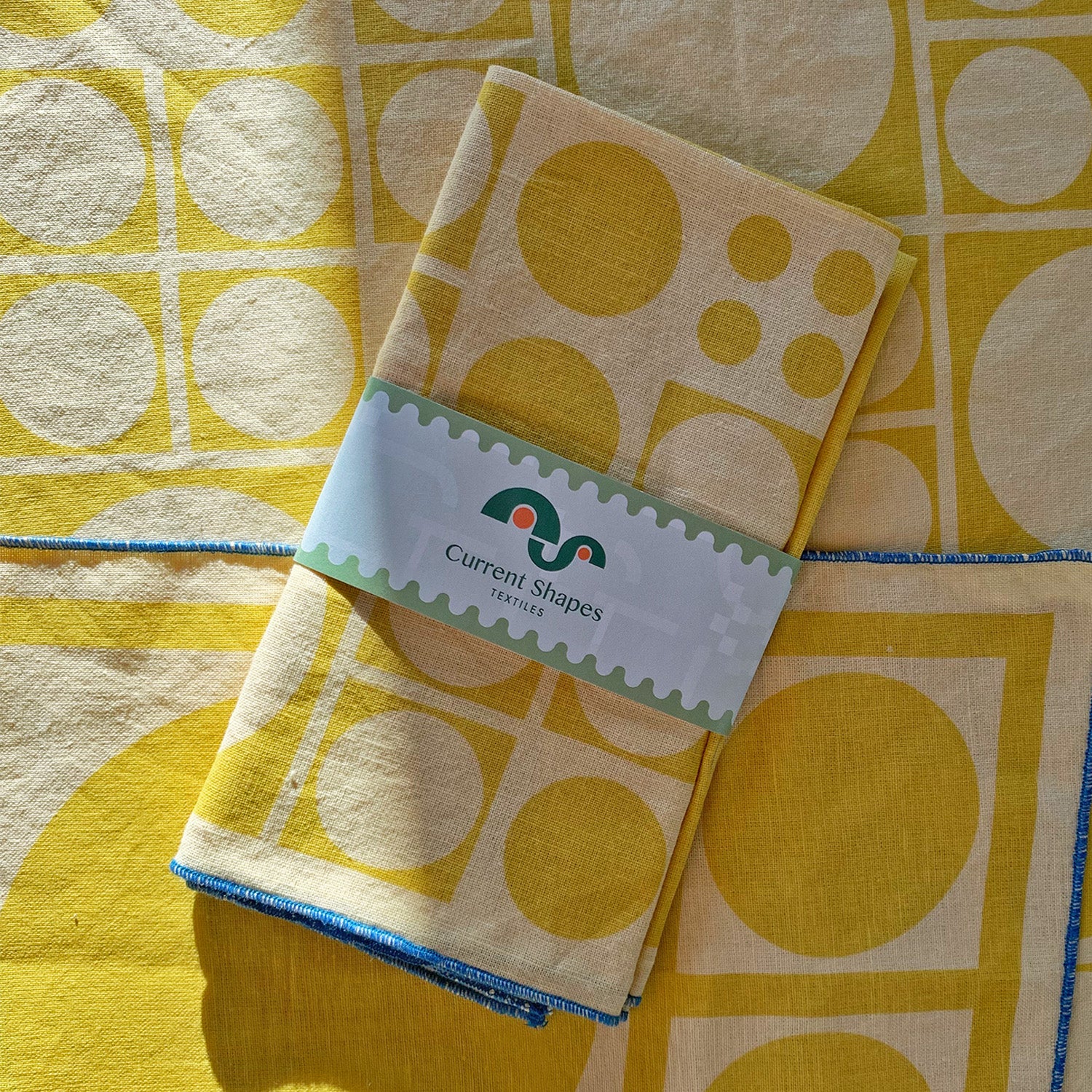The Connect Four Dinner Napkin Set (2) - Chartreuse