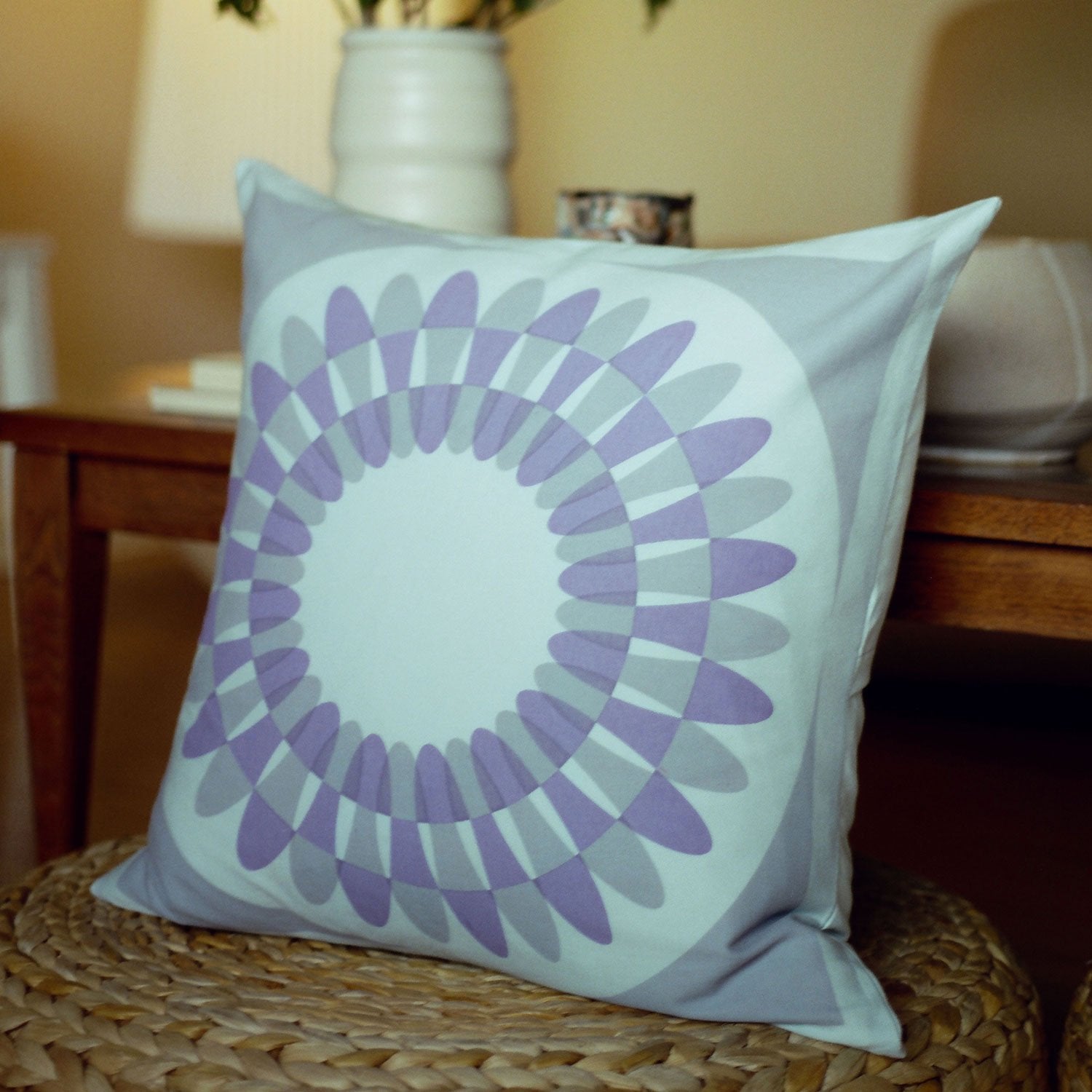 Kaleidoscope Pillow Cover in Cornflower Blue
